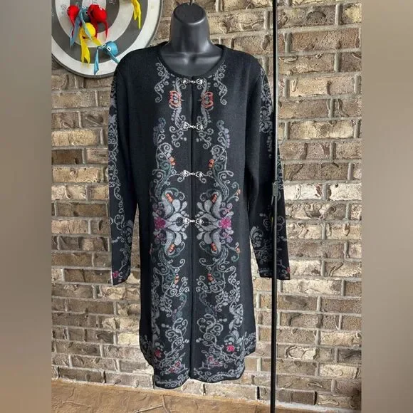 North Style Peruvian Alpaca Long Cardigan Size Large - Picture 4 of 13